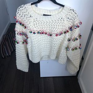 Zara Pom Pom Sweater